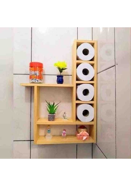 Masif Ahşap Banyo Organizer