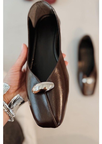 Tormel Kadın Babet Acıkahve Mat Deri