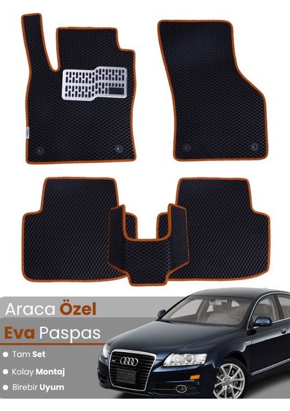 Audi A6 (2004-2011) Uyumlu Eva Paspas Tam Set–araca Özel,su Geçirmez,hızlı ve Kolay Montaj