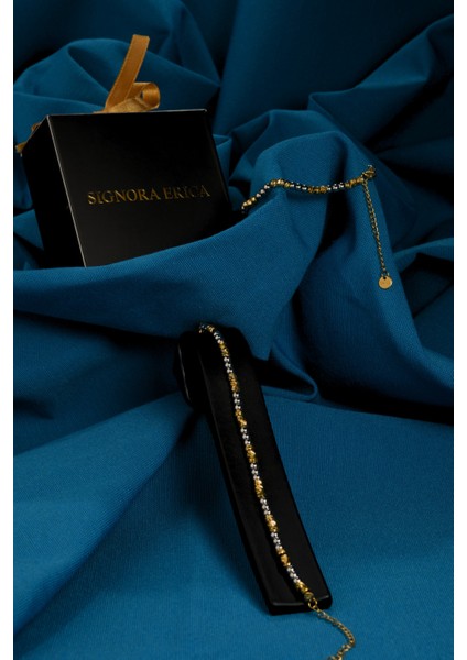 3'lü Küre Taşlı Dorika Model Kadın Çelik Bileklik fiyatları