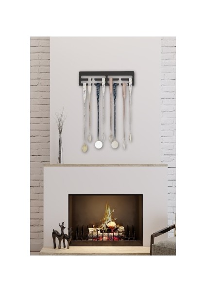Madalya Askılığı Hediyelik Sade Tasarımlı Metal Madalya Askısı Siyah ve Beyaz 10X30 cm modelleri