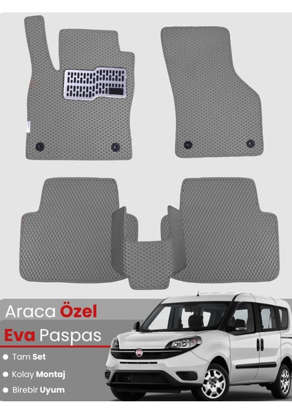 Fiat Doblo (2010-2022) Uyumlu Eva Paspas Tam Set–araca Özel,su Geçirmez,kolay Montaj