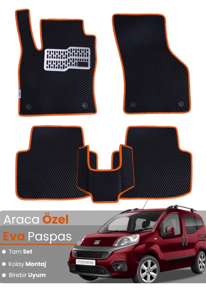 Fiat Fiorino Koltuklu (2007-2021) Uyumlu Eva Paspas Tam Set–araca Özel,su Geçirmez