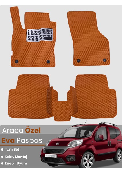 Fiat Fiorino Koltuklu (2007-2021) Uyumlu Eva Paspas Tam Set–araca Özel,su Geçirmez