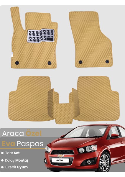 Chevrolet Aveo (2012-2015) Uyumlu Eva Paspas Tam Set–araca Özel,su Geçirmez,kolay Montaj