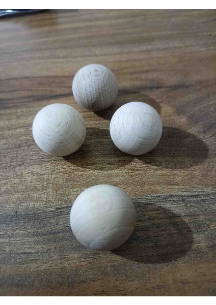 2.5 cm Ahşap Top Ayak | Sunumluk, Tepsi ve Mermer Ürünler Için Dekoratif Ayak (4 Adet) fiyatları