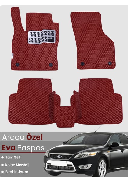 Ford Mondeo (2007-2014) Uyumlu Eva Paspas Tam Set–araca Özel,su Geçirmez,kolay Montaj