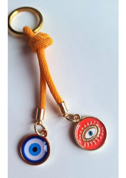 Hediyelik Nazar Boncuklu Turuncu Anahtarlık (10,5 Cm) fiyatları