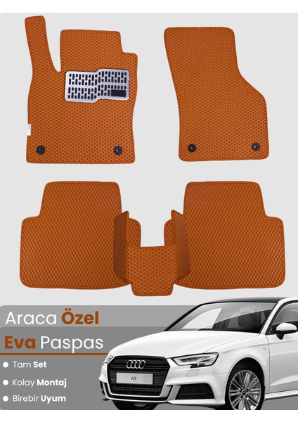 Audi A3 Hatchback (2013-2020) Uyumlu Eva Paspas Tam Set–araca Özel,su Geçirmez,kolay Montaj