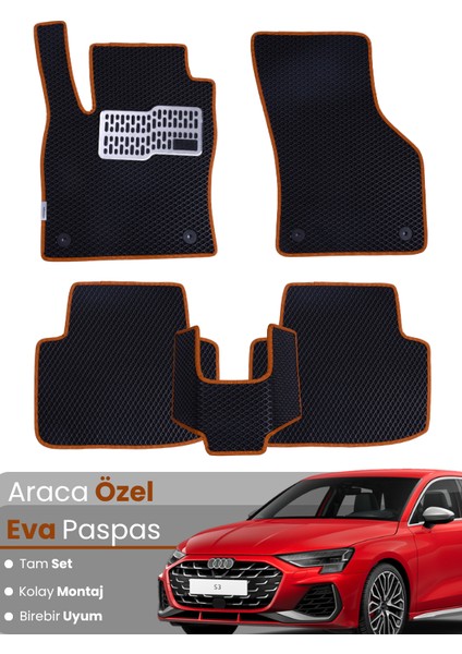 Audi A3 Hatchback (2020-2025) Uyumlu Eva Paspas Tam Set–araca Özel,su Geçirmez,kolay Montaj