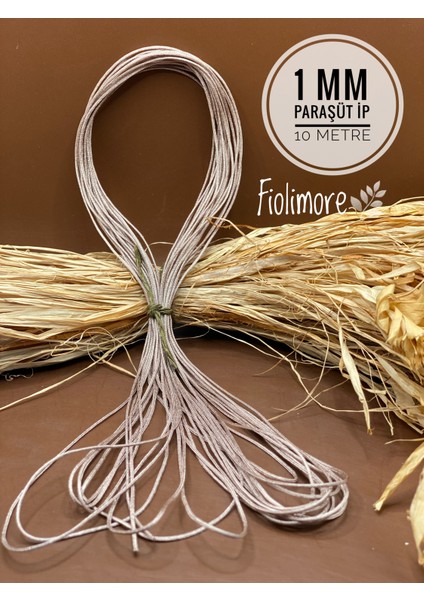 Paraşüt Ipi Vizon Renk 1.kalite 10 Metre Takı Bileklik Anahtarlık Kolye Ipi