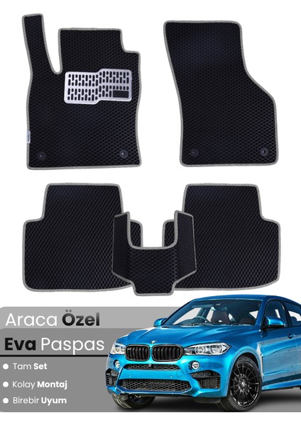 Bmw X6 E71 (2008-2014) Uyumlu Eva Paspas Tam Set–araca Özel,su Geçirmez,hızlı ve Kolay Montaj