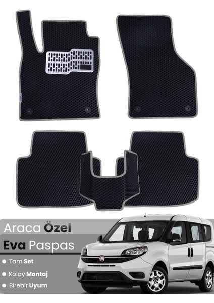 Fiat Doblo (2010-2022) Uyumlu Eva Paspas Tam Set–araca Özel,su Geçirmez,kolay Montaj