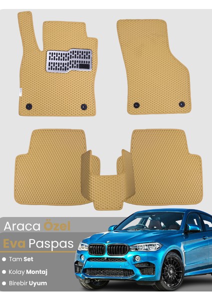 Bmw X6 E71 (2008-2014) Uyumlu Eva Paspas Tam Set–araca Özel,su Geçirmez,hızlı ve Kolay Montaj
