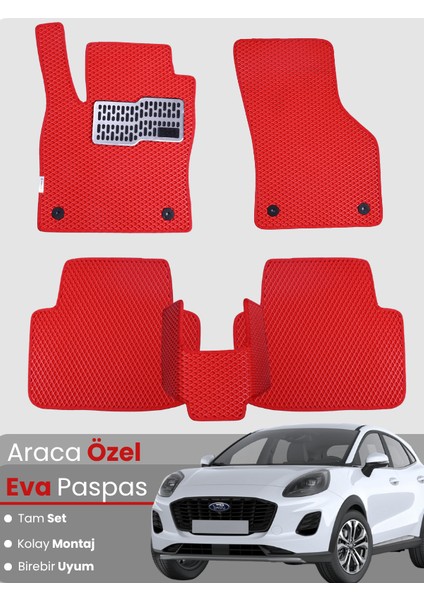 Ford Puma (2020-2024) Uyumlu Eva Paspas Tam Set–araca Özel,su Geçirmez,kolay Montaj