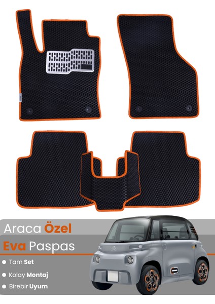 Citroen Ami (2020-2025) Uyumlu Eva Paspas Tam Set–araca Özel,su Geçirmez,kolay Montaj
