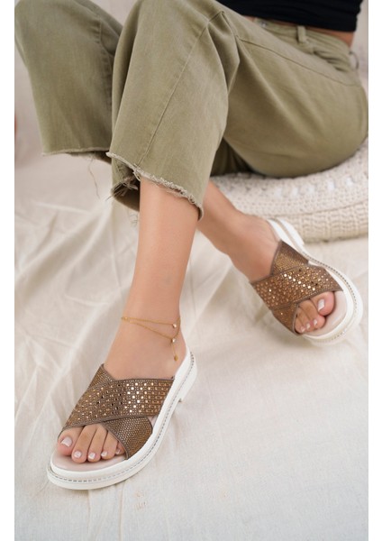 Sharone Anatomik Ortopedik Taşlı Günlük Kadın Terlik fiyatları