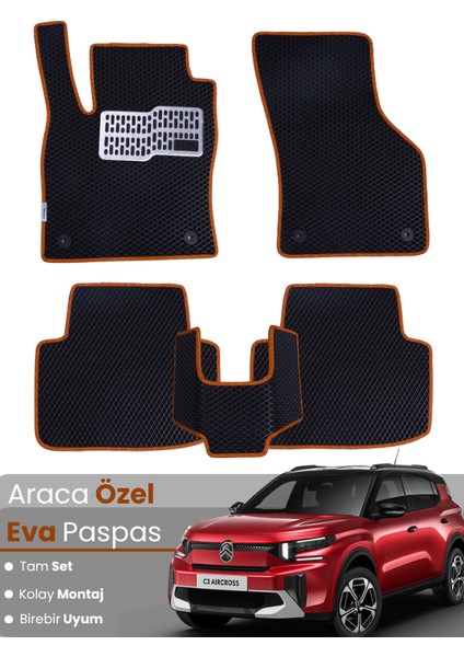 Citroen C3 Aircross (2017-2025) Uyumlu Eva Paspas Tam Set–araca Özel,su Geçirmez,kolay Montaj