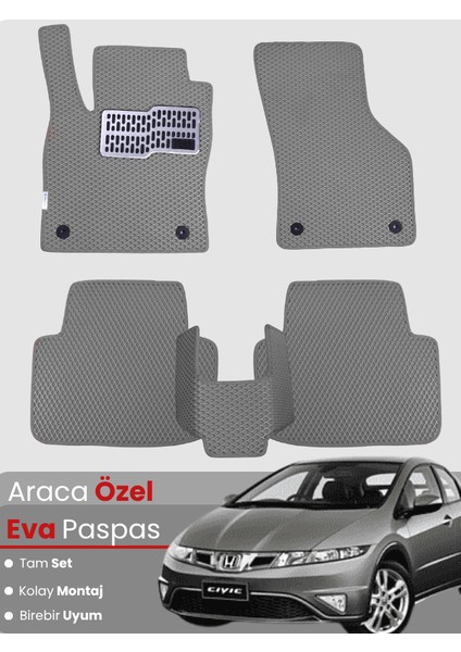 Honda Civic Euro Hatchback (2003-2005) Uyumlu Eva Paspas Tam Set–araca Özel Tasarım