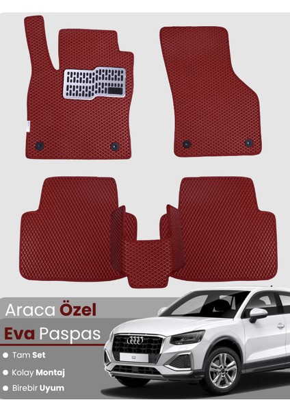 Audi Q2 (2020-2024) Uyumlu Eva Paspas Tam Set–araca Özel,su Geçirmez,hızlı ve Kolay Montaj