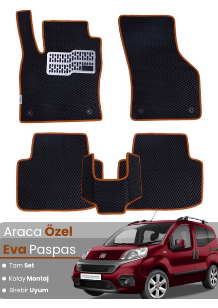 Fiat Fiorino Koltuklu (2007-2021) Uyumlu Eva Paspas Tam Set–araca Özel,su Geçirmez