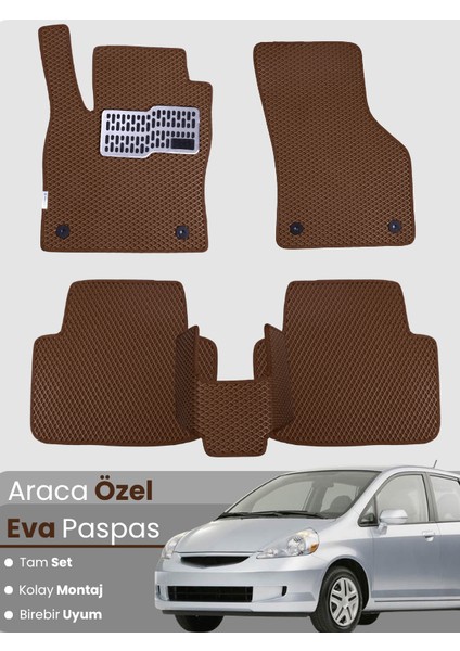Honda Jazz Hatchback (2002-2008) Uyumlu Eva Paspas Tam Set–araca Özel,kolay Montaj