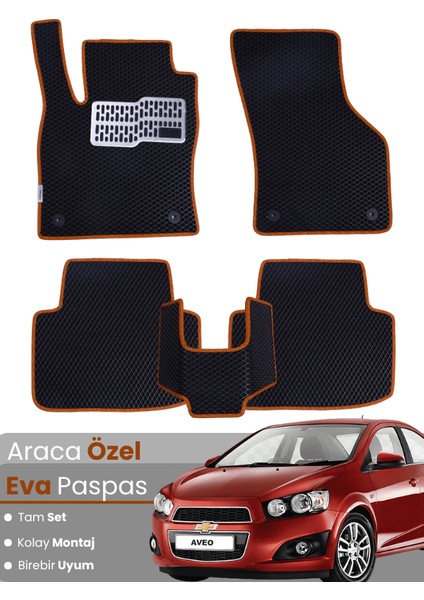 Chevrolet Aveo (2012-2015) Uyumlu Eva Paspas Tam Set–araca Özel,su Geçirmez,kolay Montaj