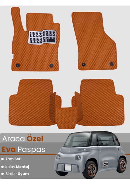Citroen Ami (2020-2025) Uyumlu Eva Paspas Tam Set–araca Özel,su Geçirmez,kolay Montaj