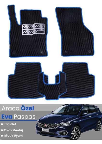 Fiat Egea Stationwagon (2017-2025) Uyumlu Eva Paspas Tam Set–araca Özel,su Geçirmez