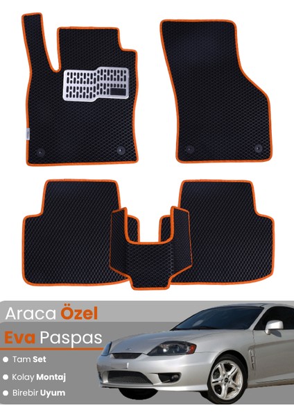 Hyundai Coupe (2001-2009) Uyumlu Eva Paspas Tam Set–araca Özel,kolay Montaj,su Geçirmez