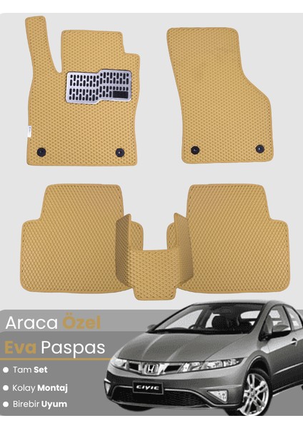 Honda Civic Euro Hatchback (2003-2005) Uyumlu Eva Paspas Tam Set–araca Özel Tasarım