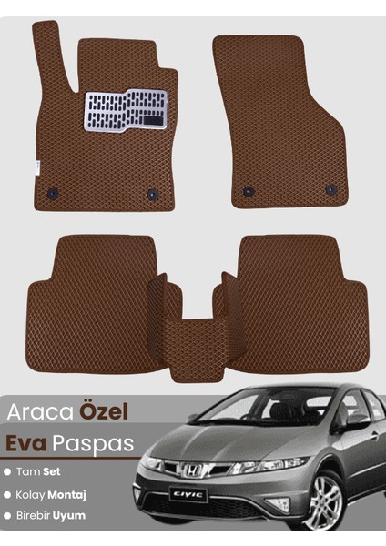 Honda Civic Euro Hatchback (2003-2005) Uyumlu Eva Paspas Tam Set–araca Özel Tasarım