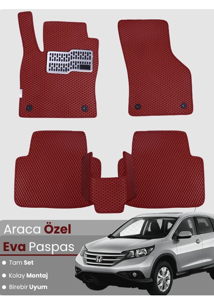 Honda Crv 4 (2012-2017) Uyumlu Eva Paspas Tam Set–araca Özel,kolay Montaj,su Geçirmez