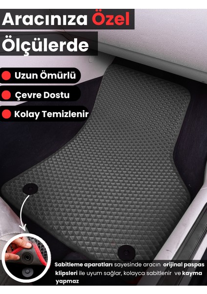 Hyundai Coupe (2001-2009) Uyumlu Eva Paspas Tam Set–araca Özel,kolay Montaj,su Geçirmez