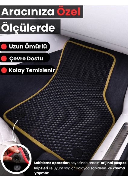 Ford Mondeo (2015-2022) Uyumlu Eva Paspas Tam Set–araca Özel,su Geçirmez,kolay Montaj