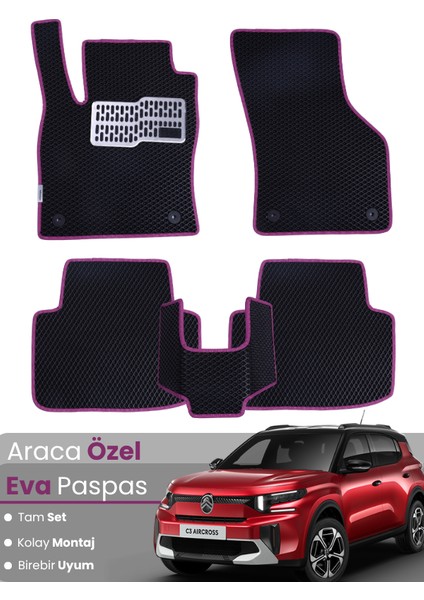 Citroen C3 Aircross (2017-2025) Uyumlu Eva Paspas Tam Set–araca Özel,su Geçirmez,kolay Montaj