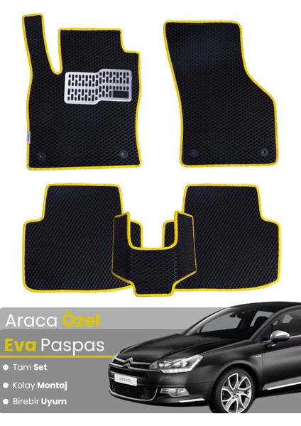 Citroen C5 (2008-2017) Uyumlu Eva Paspas Tam Set–araca Özel,su Geçirmez,hızlı ve Kolay Montaj
