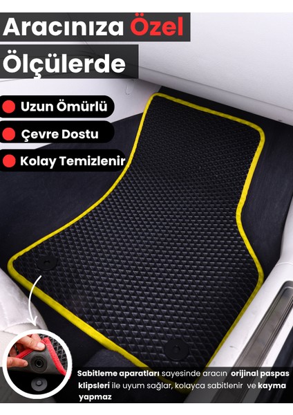 Citroen C5 (2008-2017) Uyumlu Eva Paspas Tam Set–araca Özel,su Geçirmez,hızlı ve Kolay Montaj
