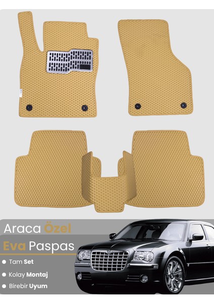 Chrysler 300C (2004-2011) Uyumlu Eva Paspas Tam Set–araca Özel,su Geçirmez,kolay Montaj