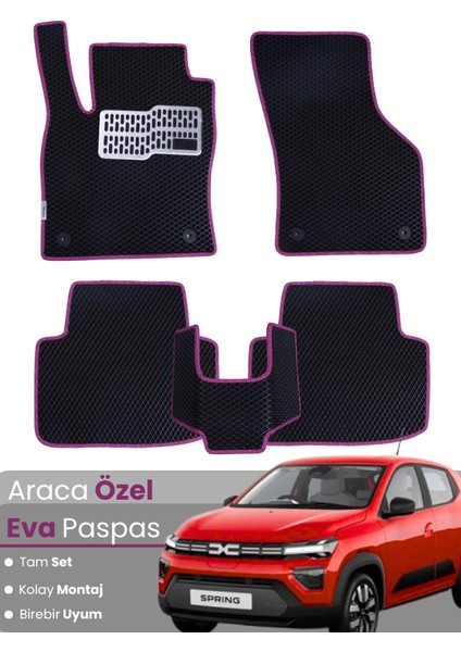 Dacia Spring Elektrikli (2021-2025) Uyumlu Eva Paspas Tam Set–araca Özel,su Geçirmez,kolay Montaj