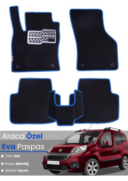 Fiat Fiorino Koltuklu (2007-2021) Uyumlu Eva Paspas Tam Set–araca Özel,su Geçirmez
