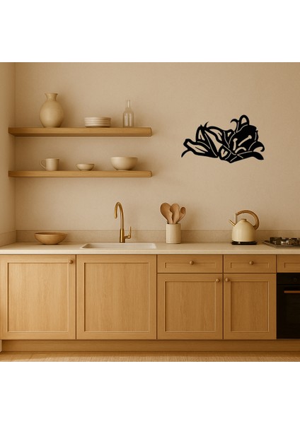 Tropikal Yaprak Desenli Dekoratif Tablo - BRF12579-8552 fiyatları
