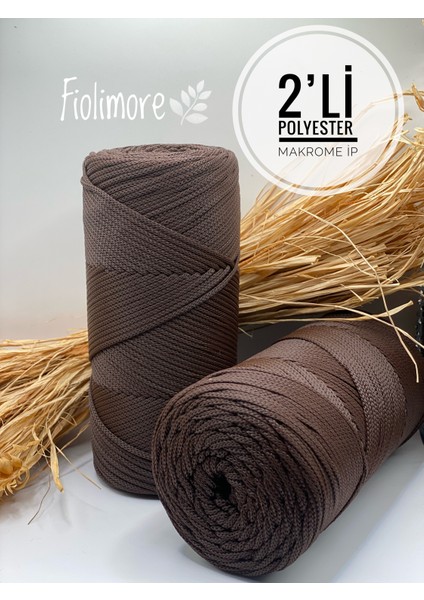 2`li Paket Polyester Makrome Ip (400 GRAM-460 Metre) No:4 Çanta Ipi Supla Ipi A.kalite