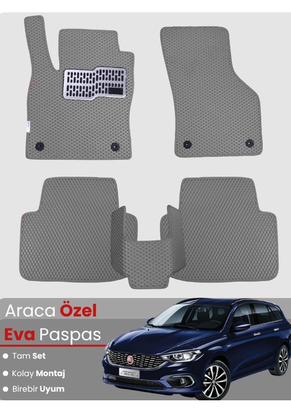 Fiat Egea Stationwagon (2017-2025) Uyumlu Eva Paspas Tam Set–araca Özel,su Geçirmez