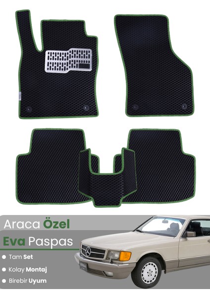 Mercedes Benz Sel (1979-1991) Uyumlu Eva Paspas Tam Set – Araca Özel Tasarım, Su Geçirmez