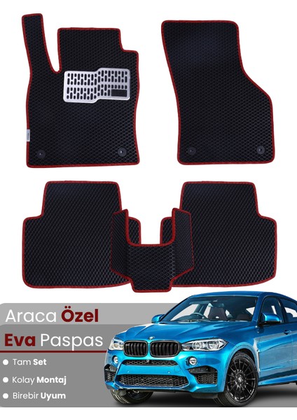Bmw X6 E71 (2008-2014) Uyumlu Eva Paspas Tam Set–araca Özel,su Geçirmez,hızlı ve Kolay Montaj