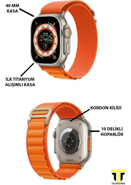 Gri Akıllı Saat Y60 Ultra Plus, 7 Kordon, Kulaklık, Kasa Koruma, Kırılmaz Cam modelleri