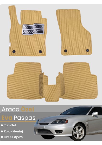 Hyundai Coupe (2001-2009) Uyumlu Eva Paspas Tam Set–araca Özel,kolay Montaj,su Geçirmez