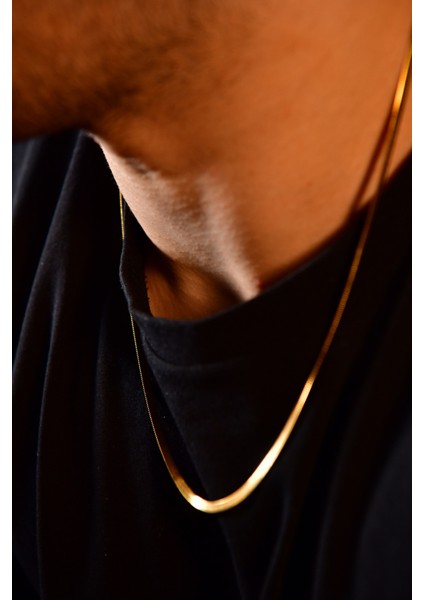 Italyan Ezme Model Unisex Çelik Zincir Kolye 3 mm modelleri
