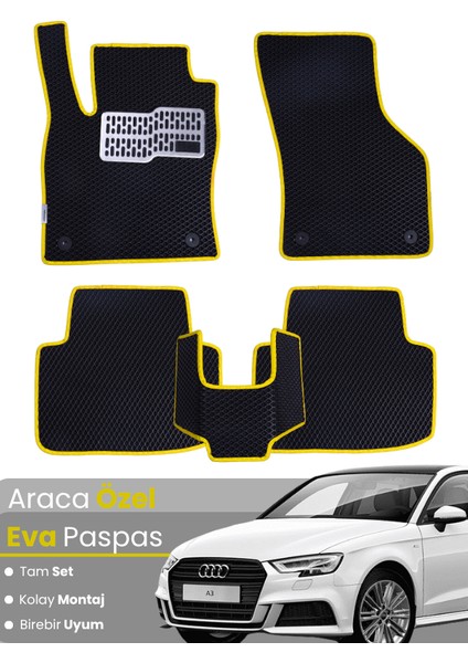Audi A3 Hatchback (2013-2020) Uyumlu Eva Paspas Tam Set–araca Özel,su Geçirmez,kolay Montaj